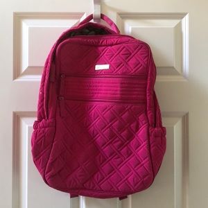 Pink Vera Bradley Backpack with laptop pocket